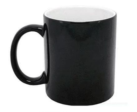 MH Decors Personalized Black Interior Heat Sensitive Coffee Mug Wrap Around Design