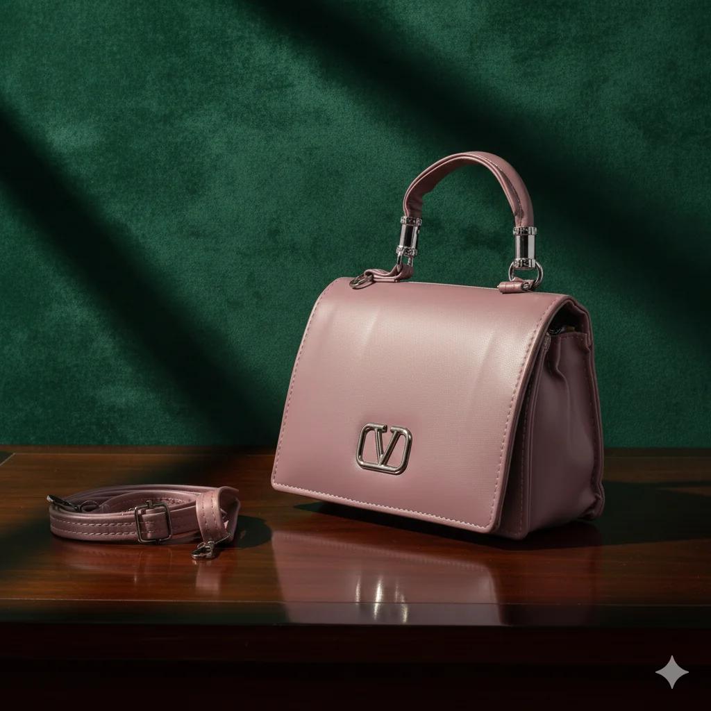 Value Gifts Stylish Valentine Mountbatten Pink Sling Bag for Girls