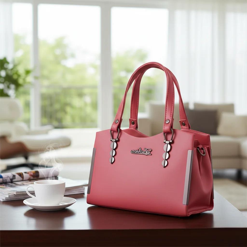 VPH Gift Store Deep Rose Synthetic Leather Handbag for Women
