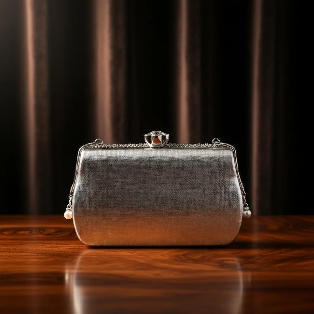VPH Gift Store Stylish Natural Grey Diamond Clutch Sling Bag