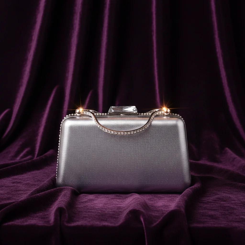 VPH Gift Store Stylish Regent Grey Crystal Diamond Sling Bag