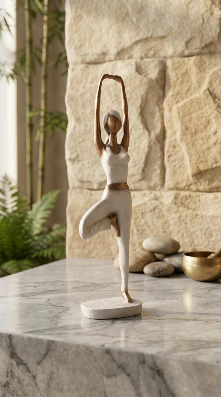 Value Gifts Decorative Multi-colour Yoga Lady Statue for Home Office Display
