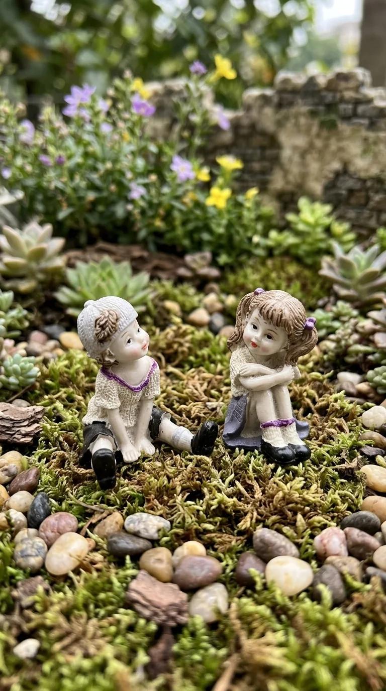 Value Gifts Handcrafted Cute Kids Figurine Set for Living Room Decoration and Gifts