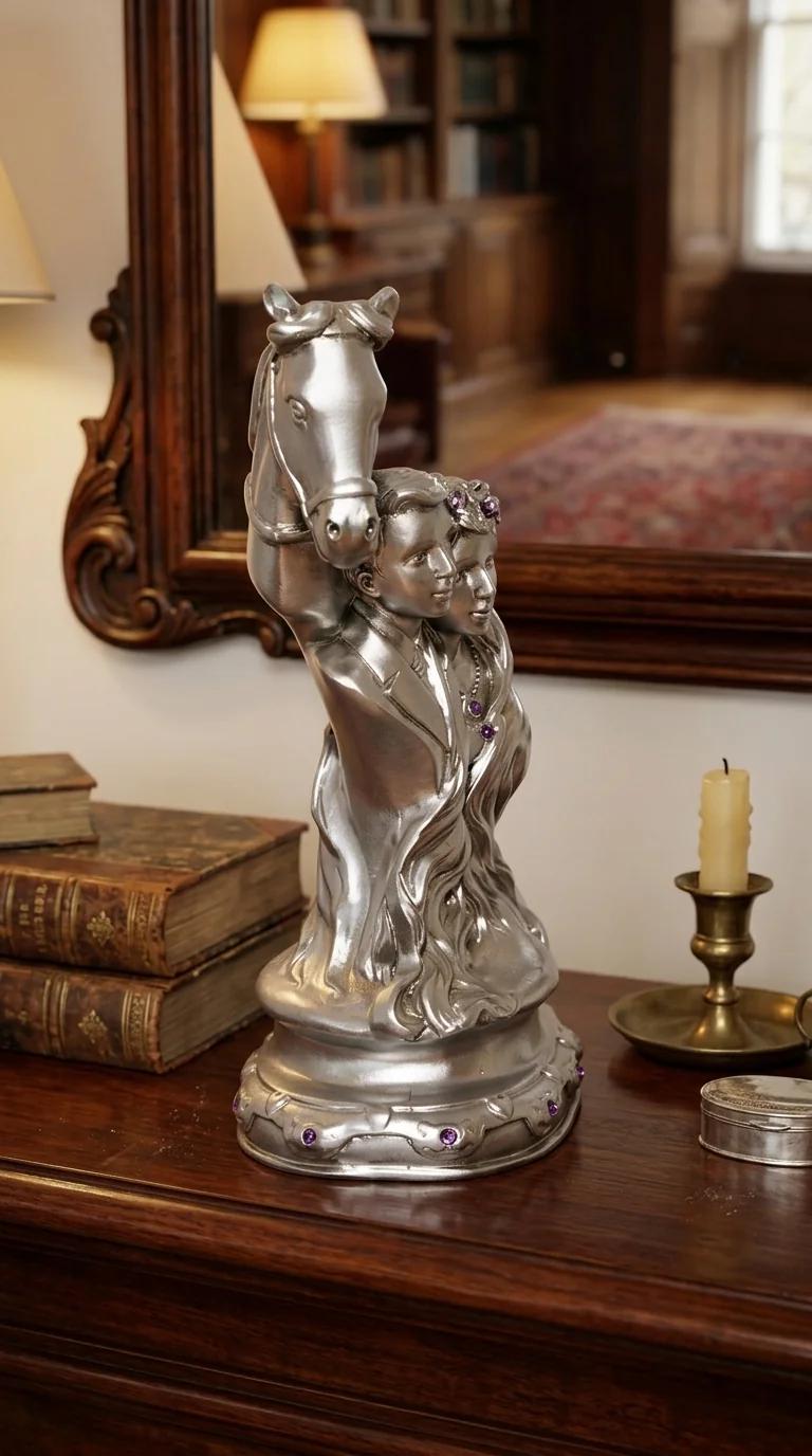 MH Decors Elegant Love Couple Statue for Tabletop, Home, and Office Decor