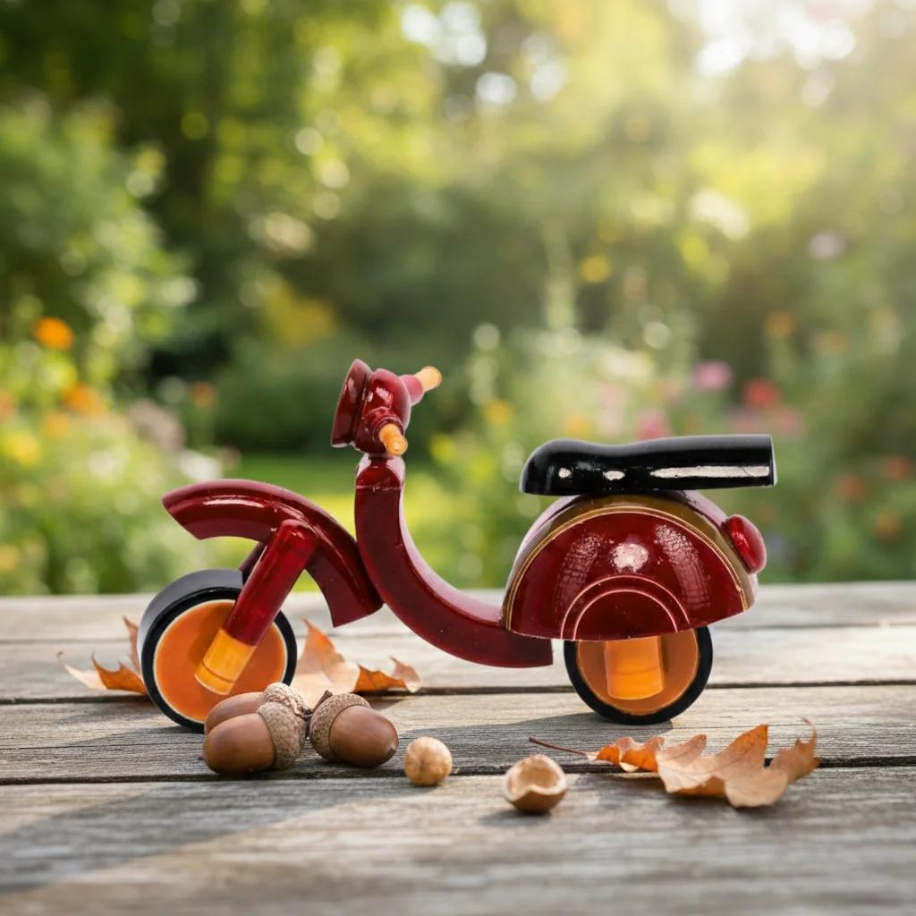 MH Decors Wooden Scooter Toy Kondapalli Handmade for Kids and Home