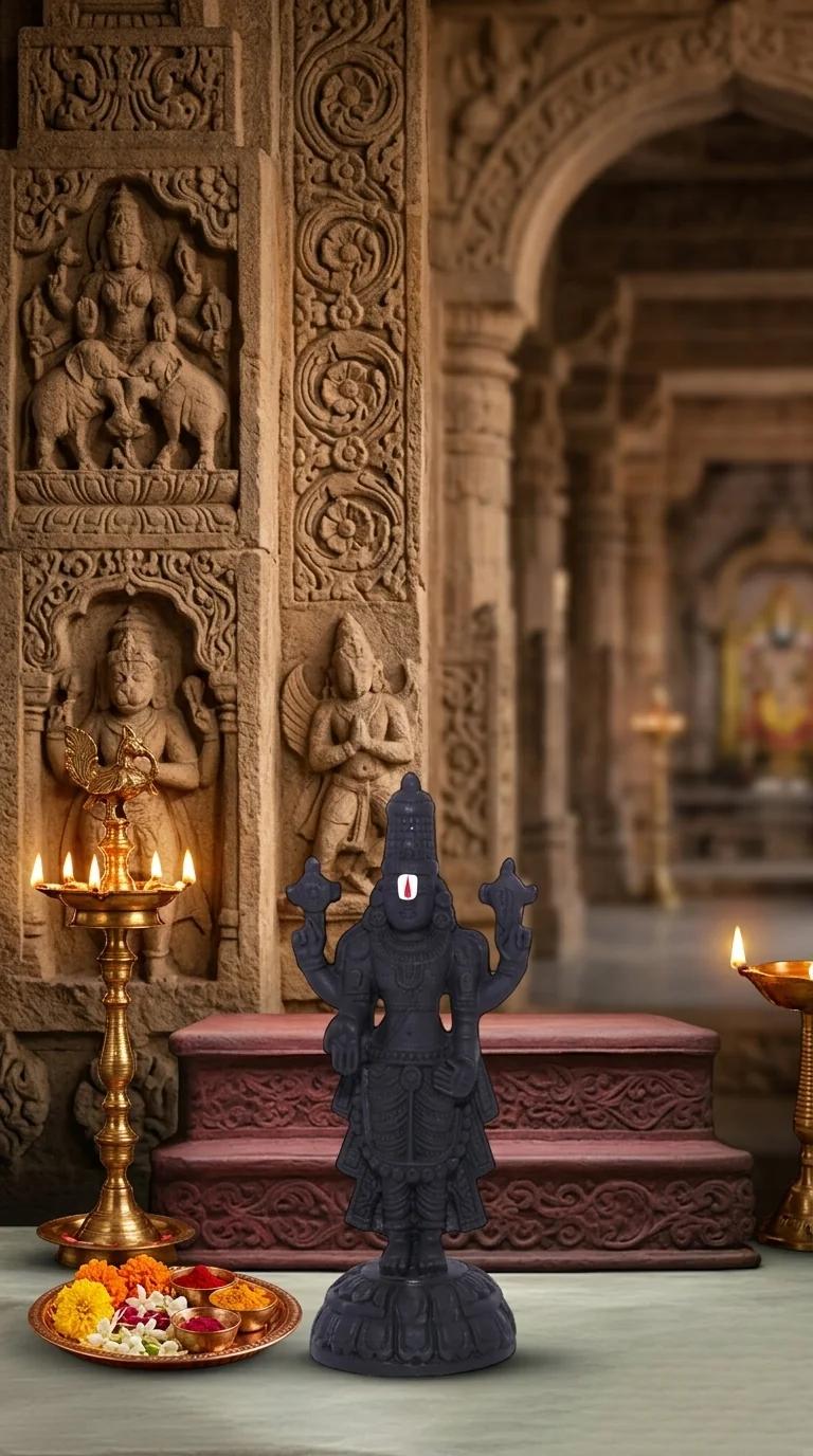Value Gifts Elegant Tirupati Srinivasa Perumal Figurine for Gifting and Office Decoration