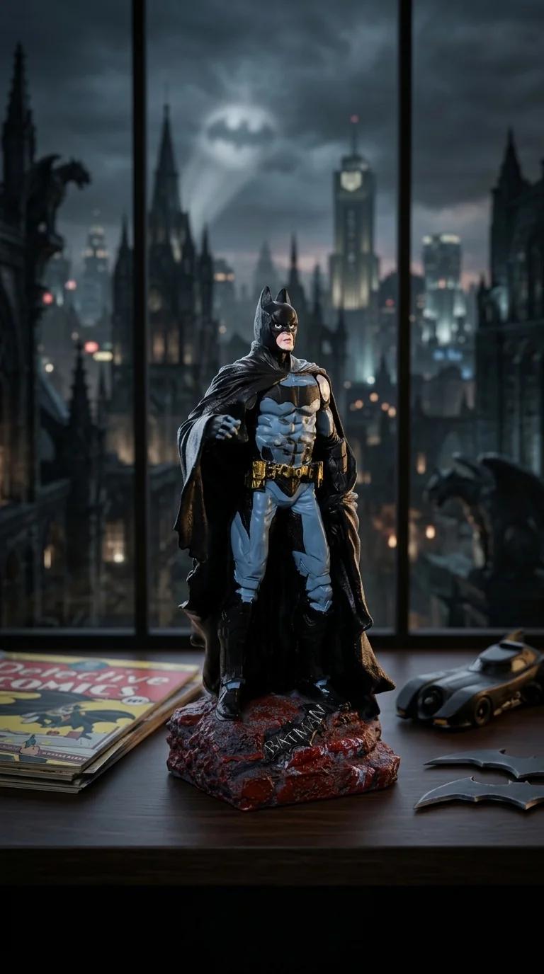 Value Gifts Handcrafted Batman Action Figure for Home and Office Collection