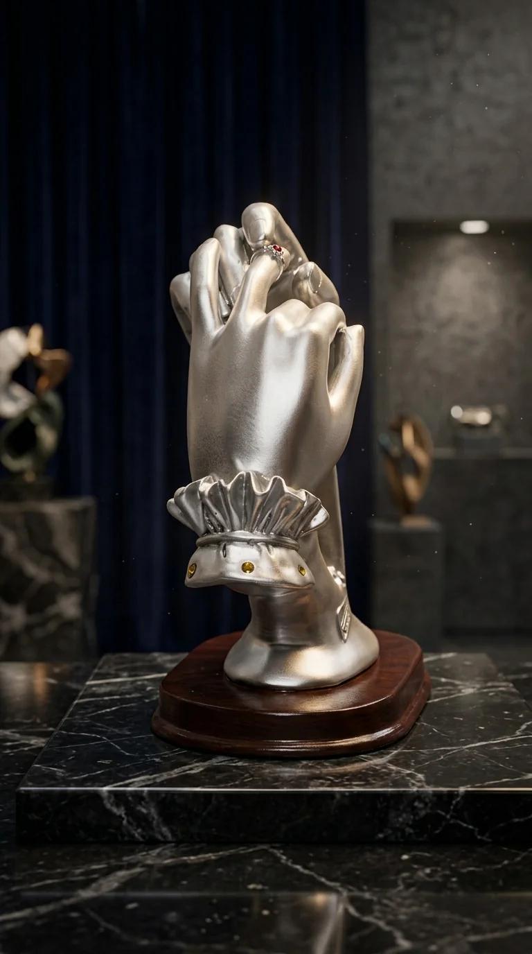 Value Gifts Stylish Engagement Hands Statue for Home Decoration and Presents