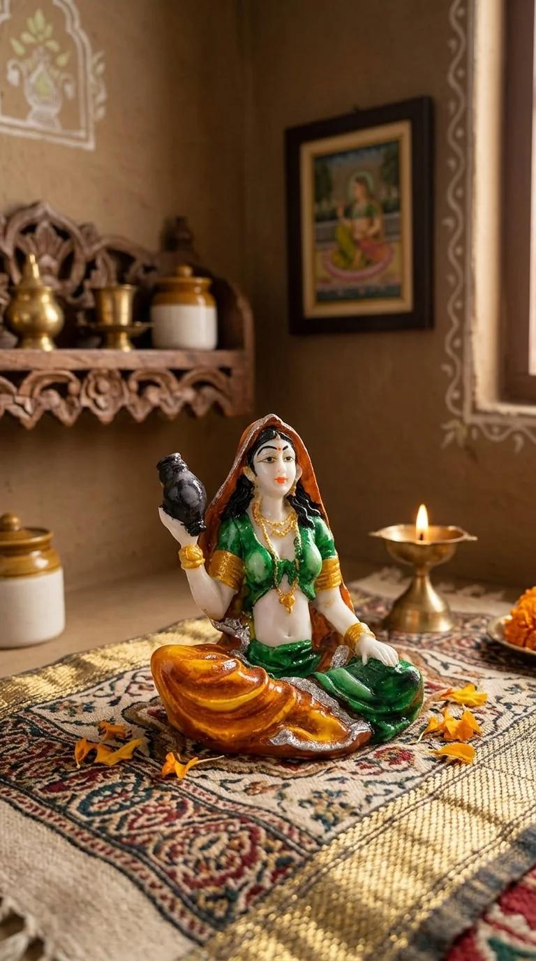Value Gifts Ethnic Rajasthani Ladies Musical Instrument Showpiece for Living Room