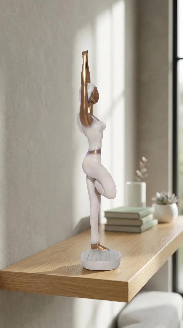 Value Gifts Decorative Multi-colour Yoga Lady Statue for Home Office Display
