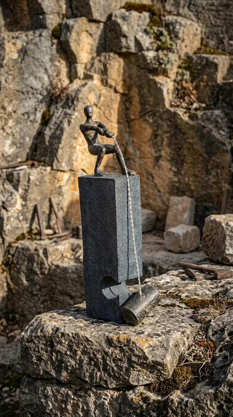 MH Decors Decorative Rock Climbing Men Figurine Motivational Statue for Tabletop