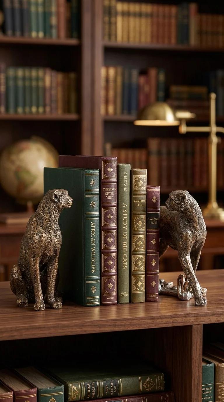 MH Decors Elegant Retro Leopard Figurine for Home and Office Table Display