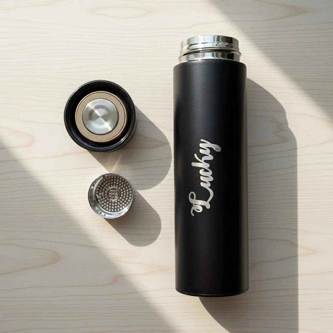 MH Decors Stylish Smart Water Bottle - Black