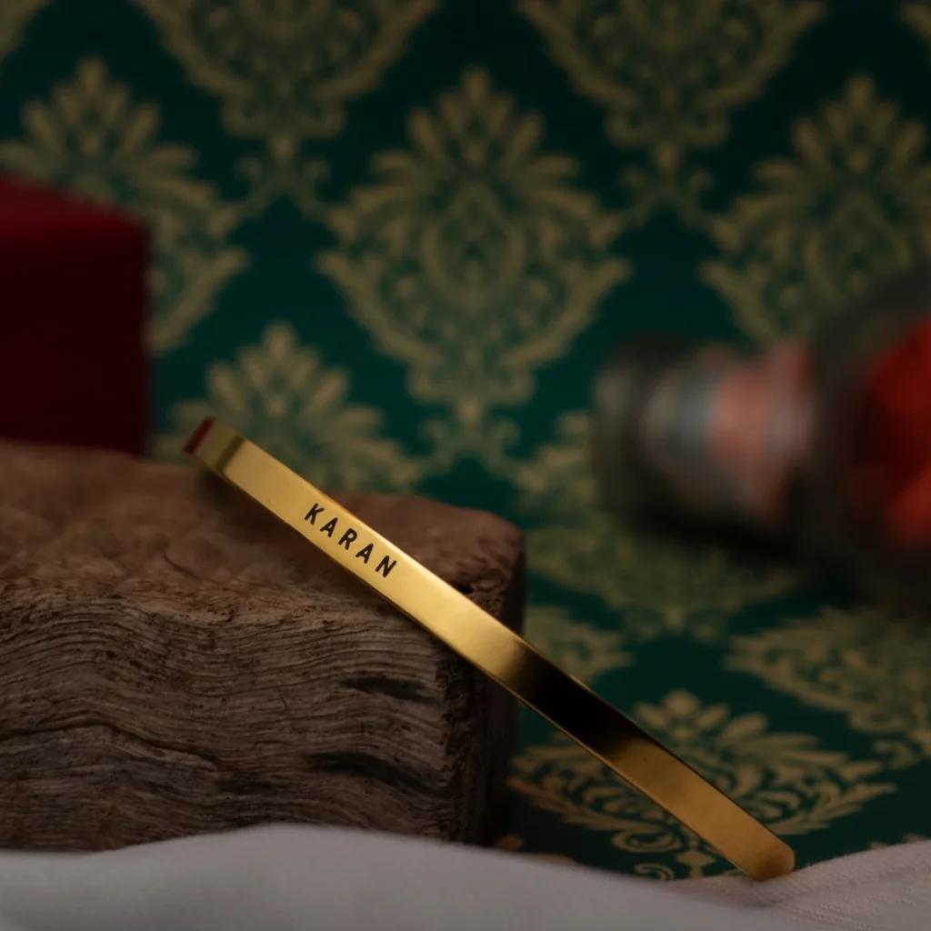 Zpics Gold Kada for Men