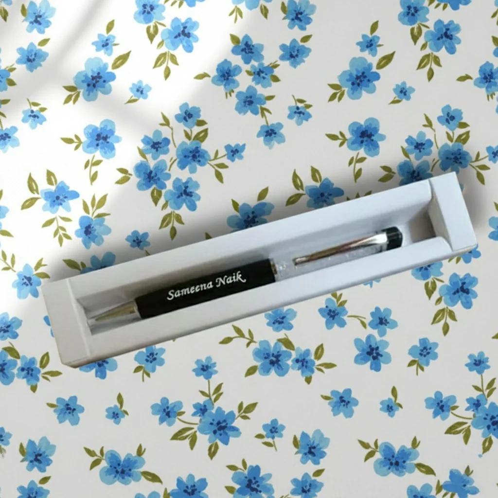 Premium Crystal Metal Pen with Custom Name Engraving – Elegant Gift Choice