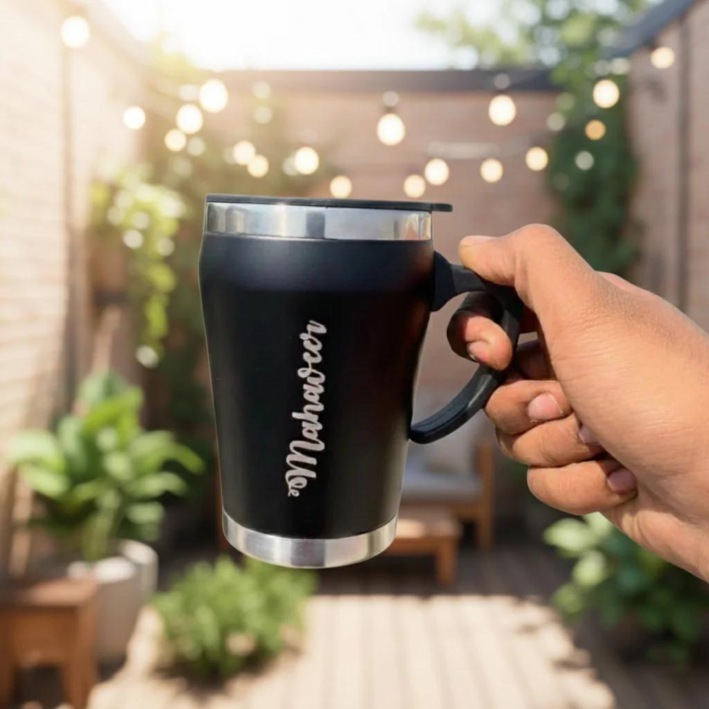 Personalized Travel Mug – Custom Name Engraved with Leak-Resistant Lid