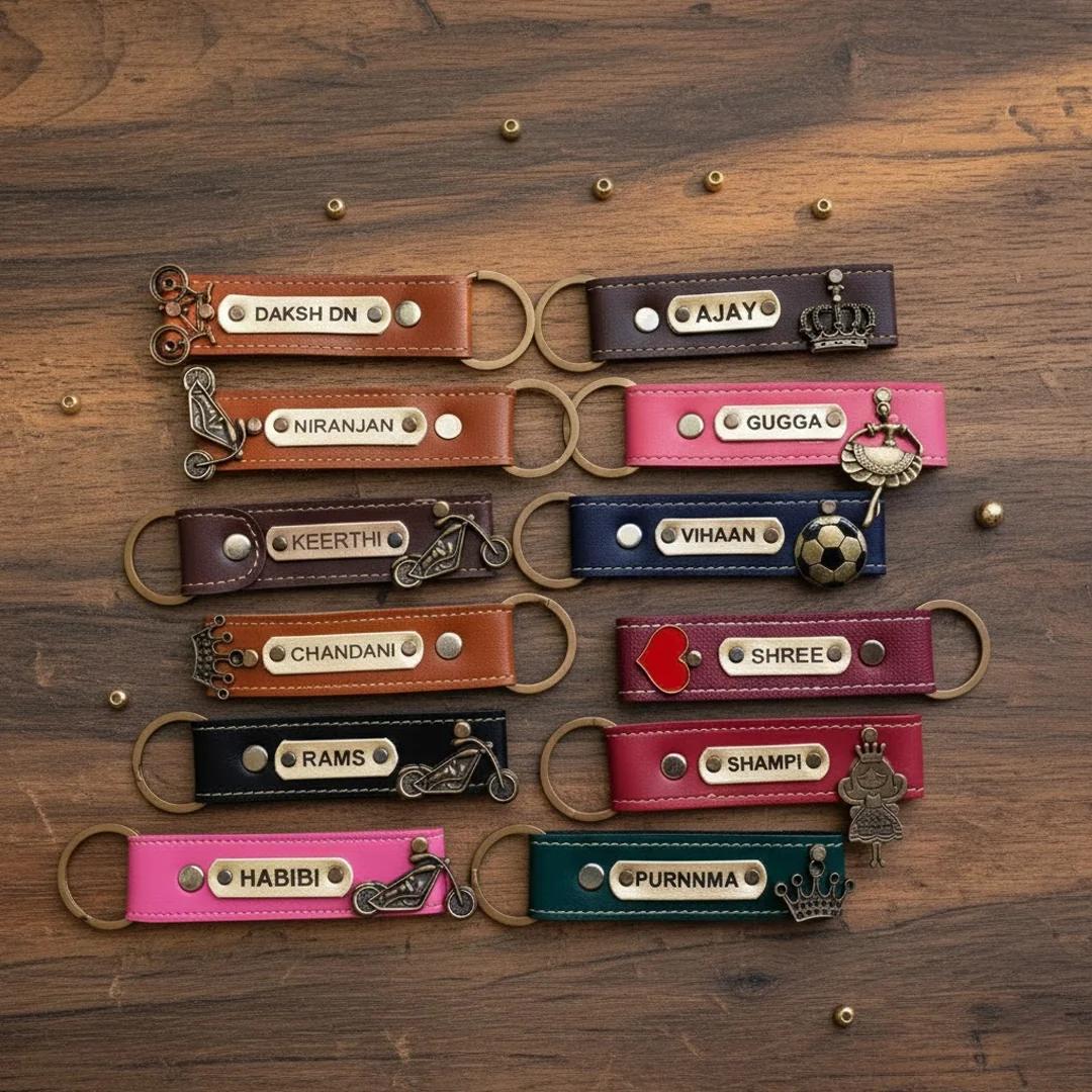 Zpics Leather Keychain - Pink
