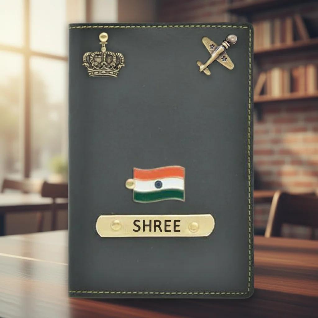 MH Decors Custom Passport Holder for Men – Add Name and Charm