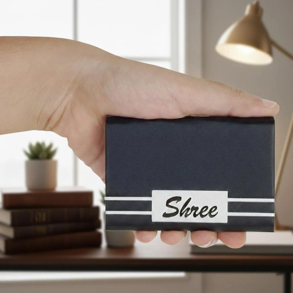 MH Decors Men’s Card Holder – Personalized Business Card Case