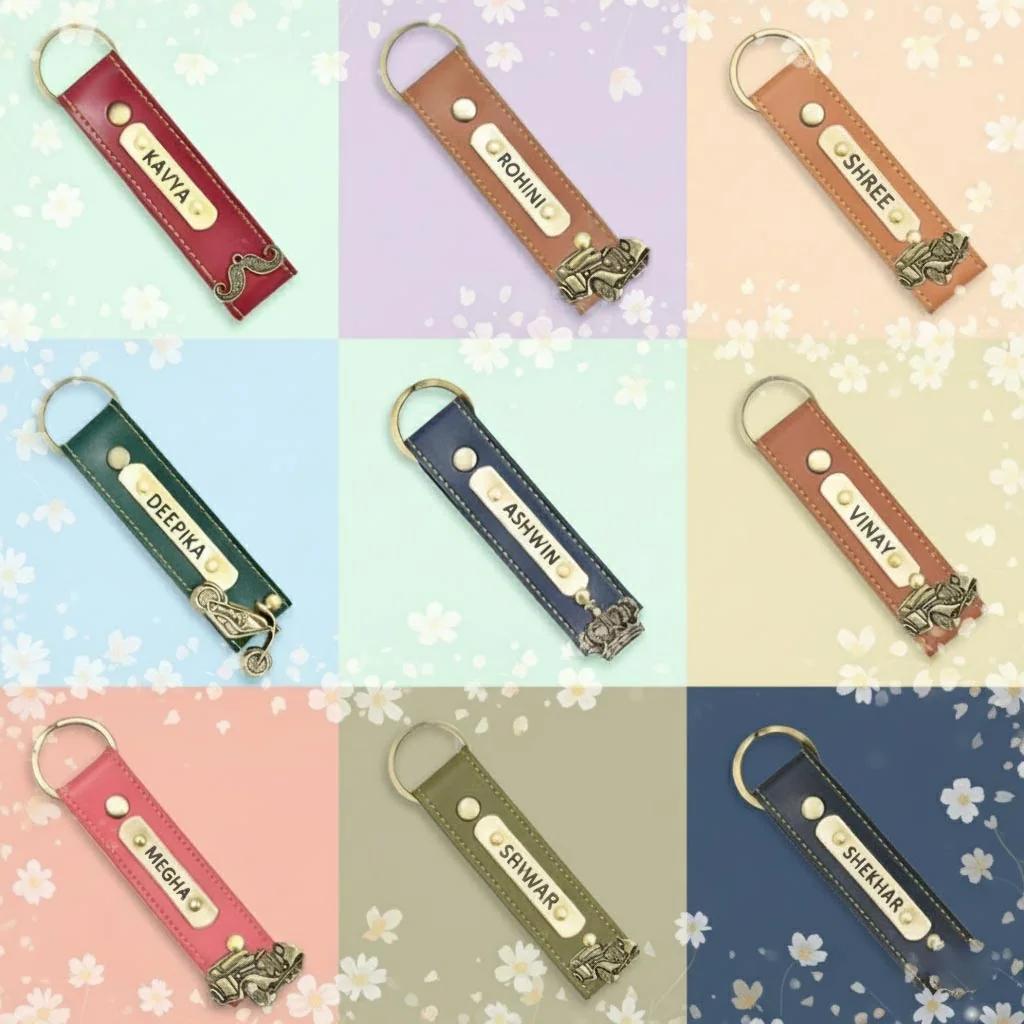 Zpics Leather Keychain - Grey