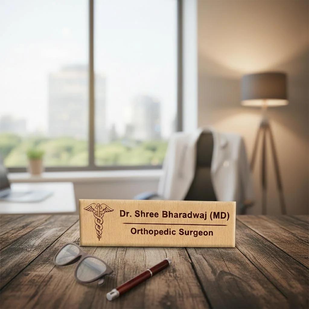 MH Decors Engraved Home Name Plate – Custom Door Name Sign