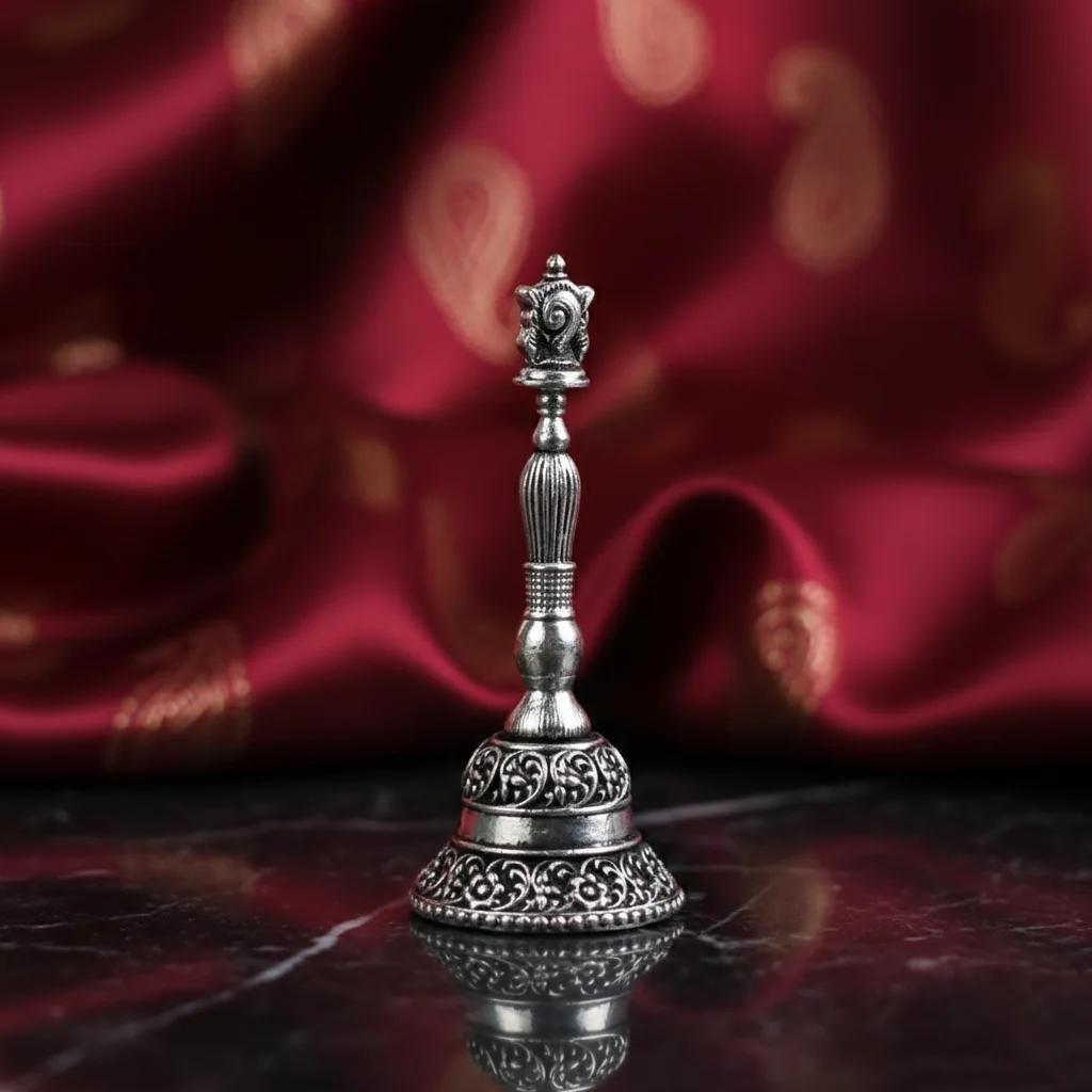 Value Gifts Divine German Silver Antique Bell for Blessings