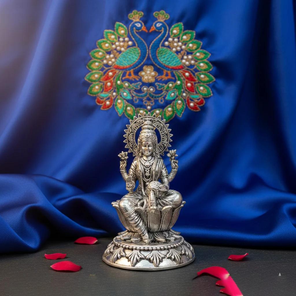 Value Gifts Traditional 3 Inch German Silver Idol for Spiritual Devotion