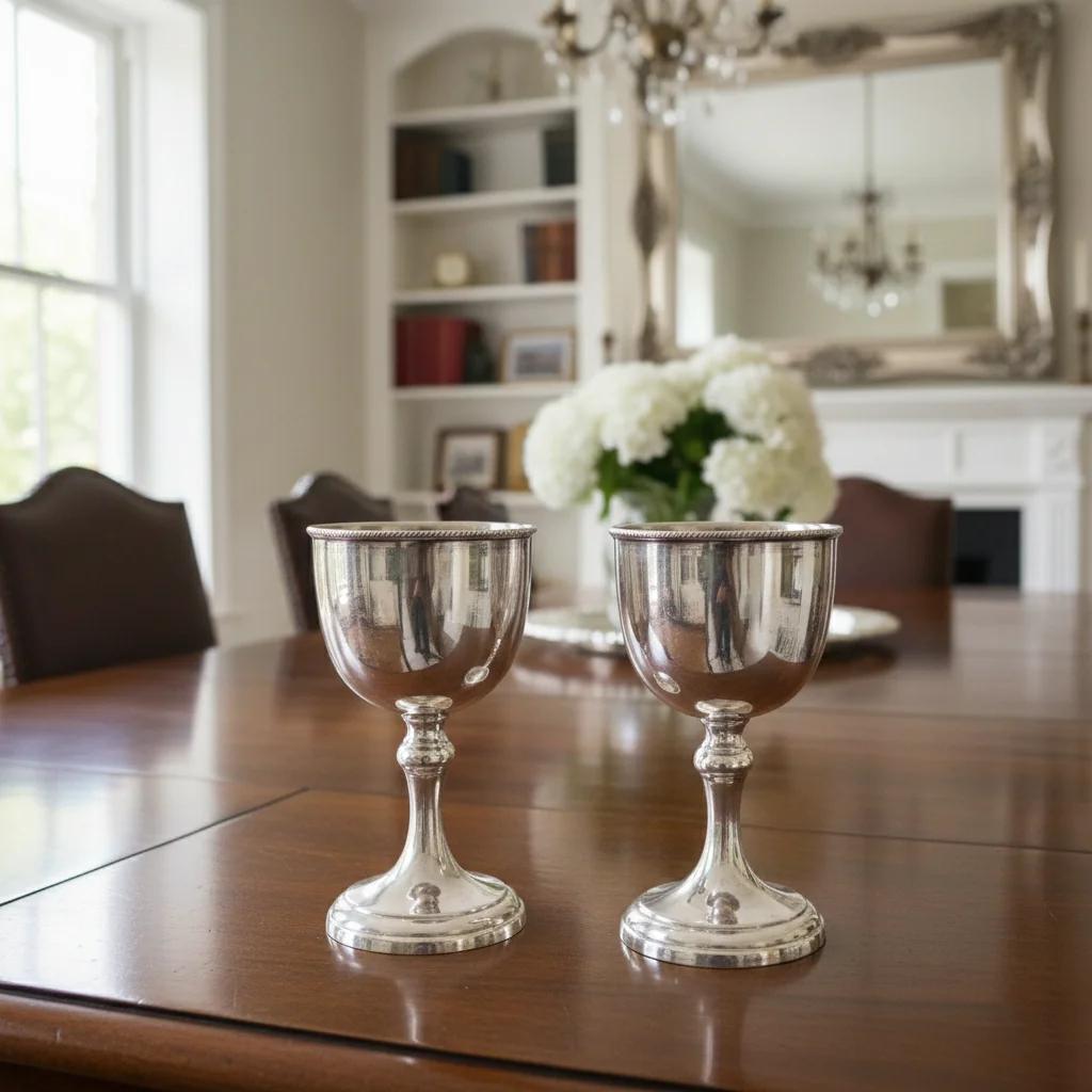 German Silver Diya Set Premium for Daily and Special Worship