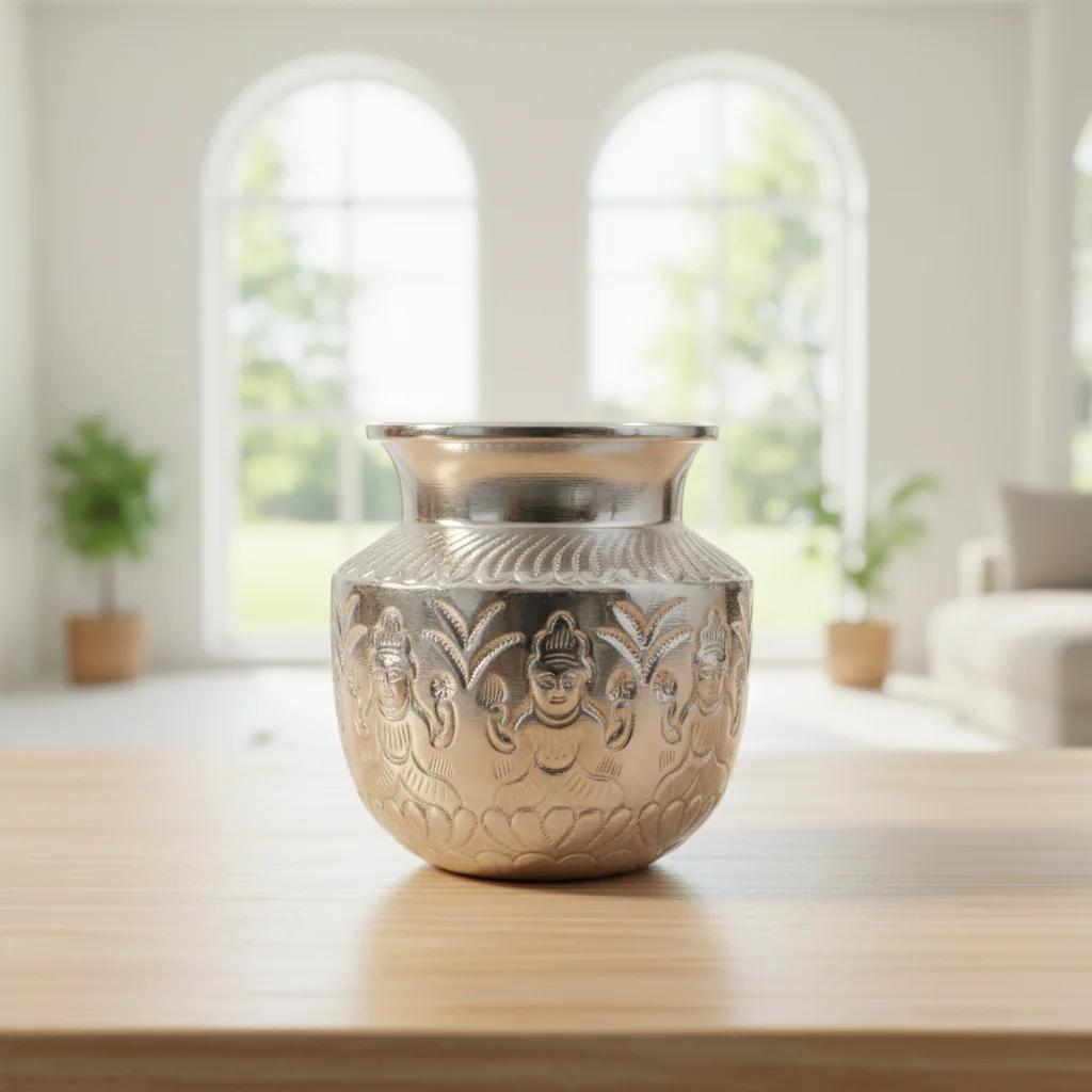 German Silver Pooja Samagri Set Premium for Daily and Special Pooja