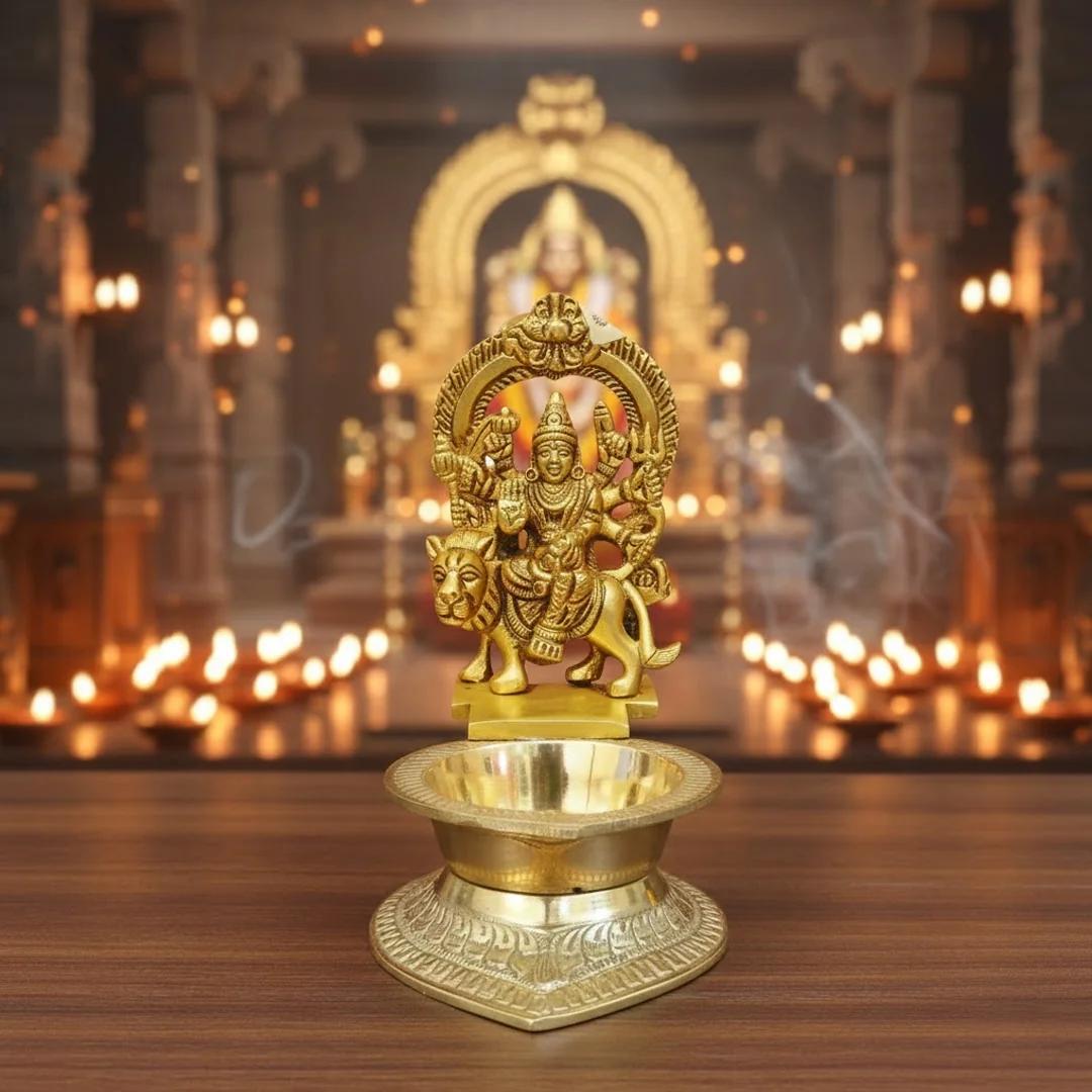 Traditional Brass Diya for Home Pooja Decoration