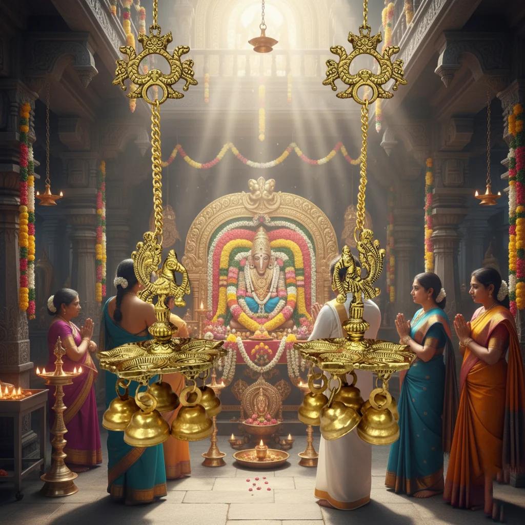 Value Gifts German Silver Hanging Diyas for Pooja and Decor