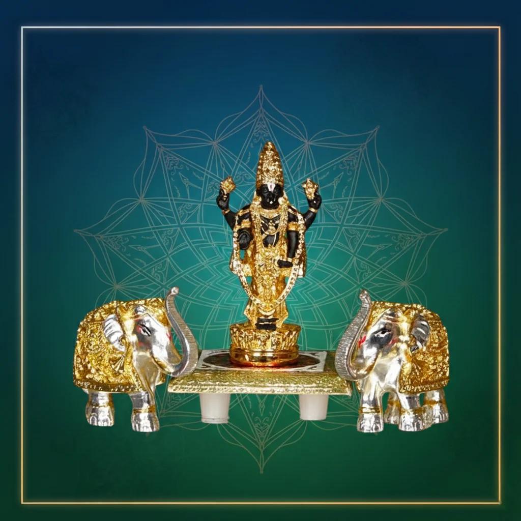 VPH Gift Store Buy 4 Inch Balaji Statue and 3 Inch Elephant in German Silver Online