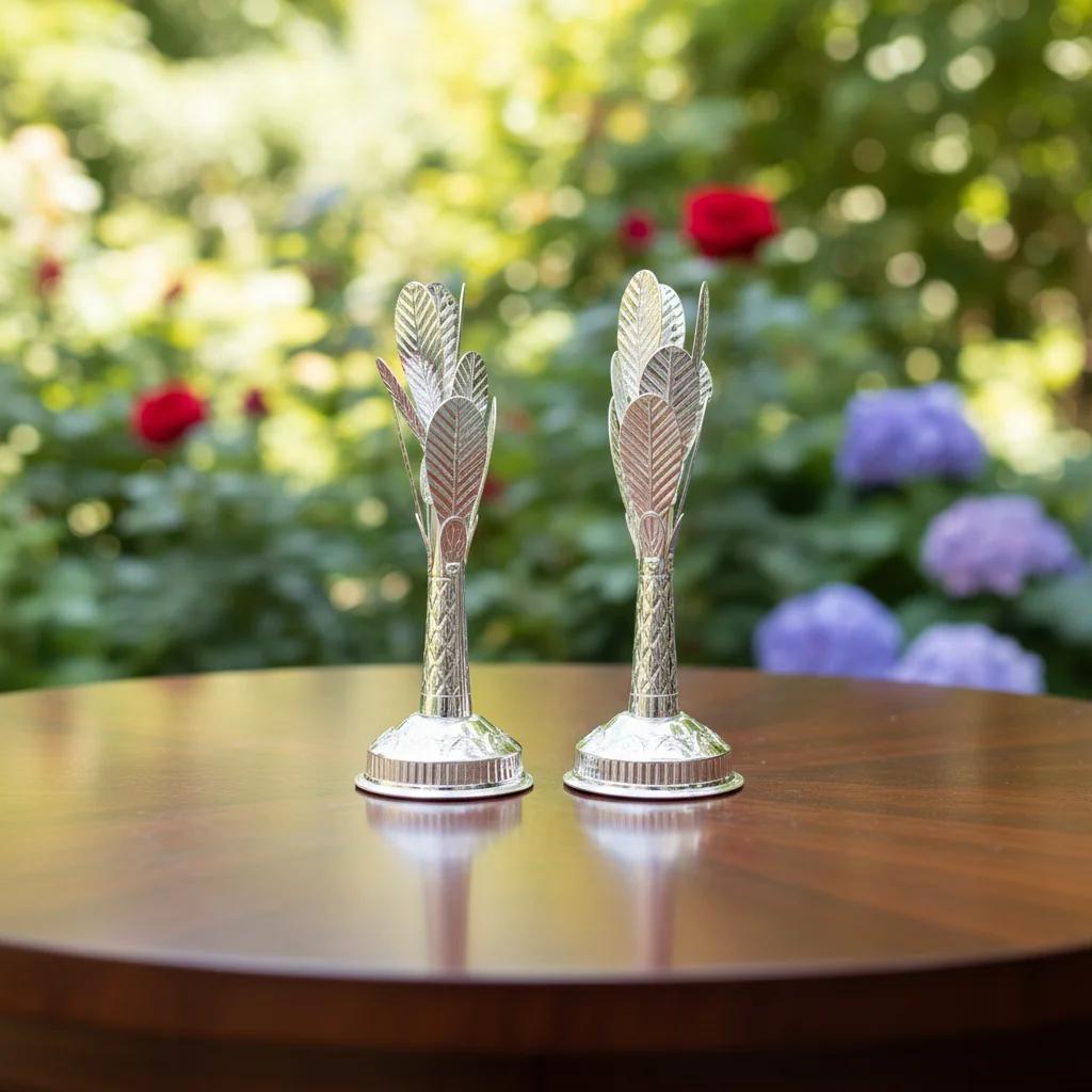 VPH Gift Store Elegant 10 Inch German Silver Banana Trees CP Decorative Set