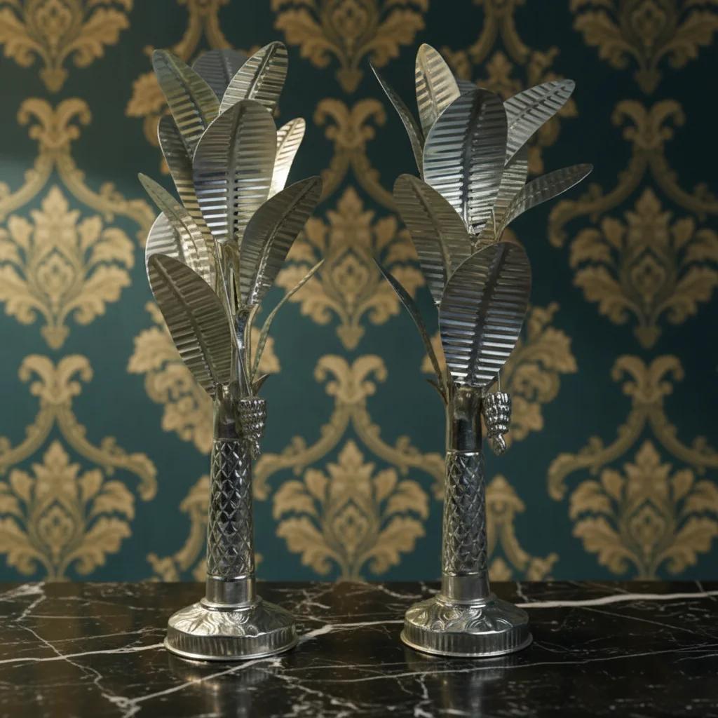 VPH Gift Store Elegant German Silver Banana Trees for Spiritual and Home Décor