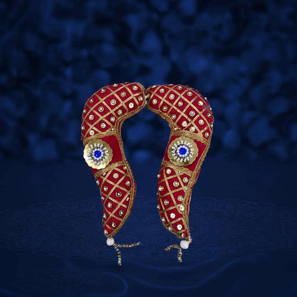 VPH Gift Store Elegant German Silver Varalakshmi Ammavari Wings for Spiritual Worship