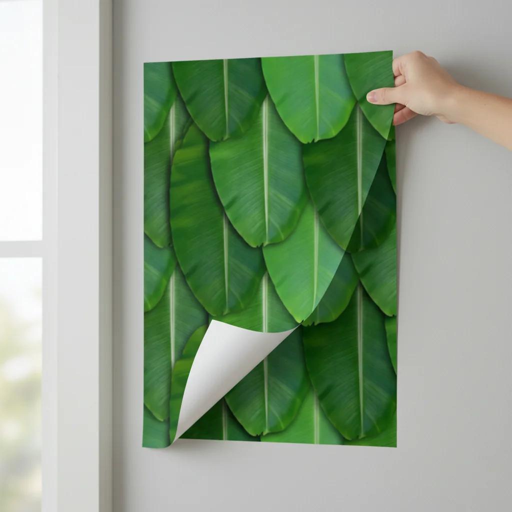 VPH Gift Store Big Banana Leaf Backdrop for Pooja (5x8 Ft)