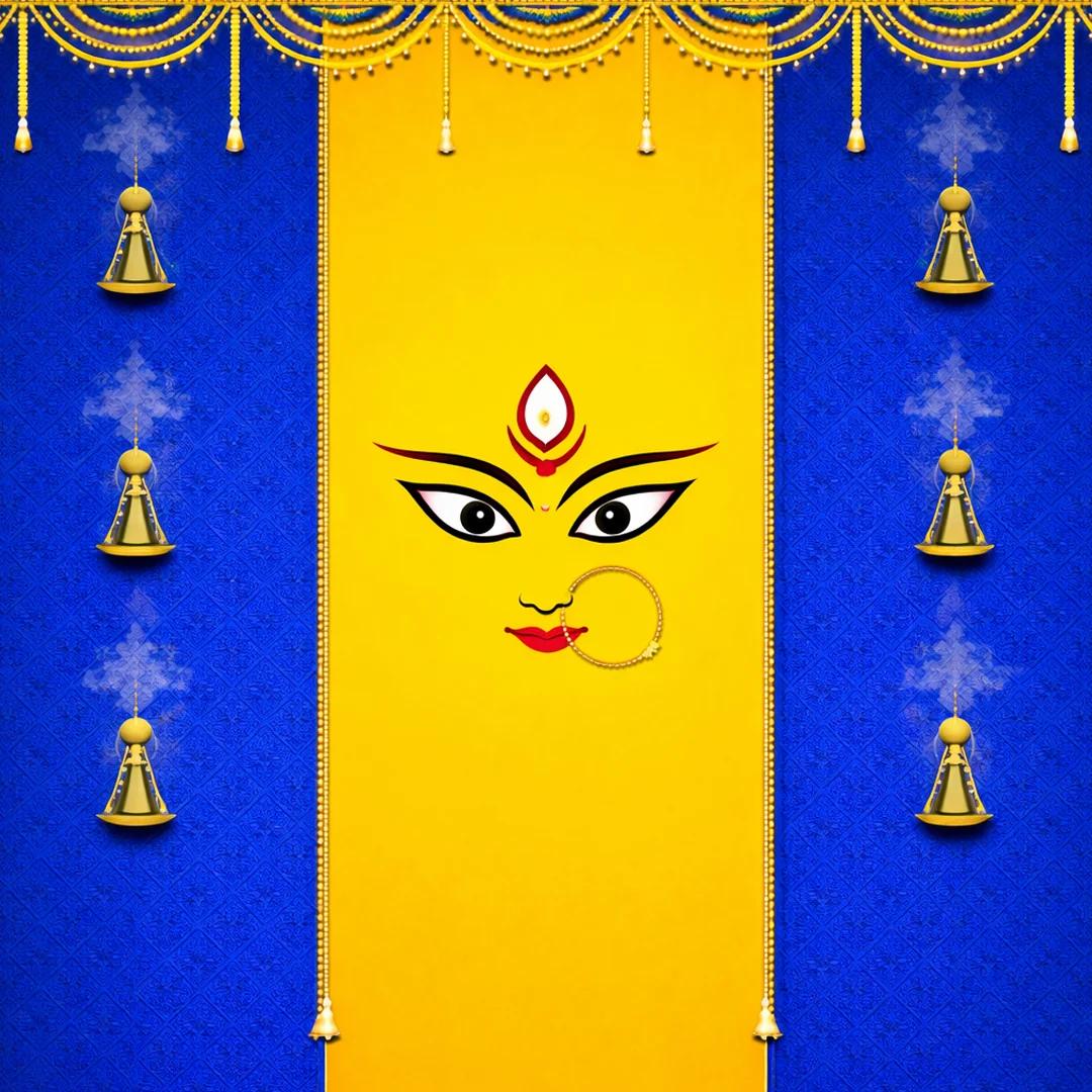 Sri Yagnaa Durga Mata Festival Backdrop for Religious and Spiritual Events
