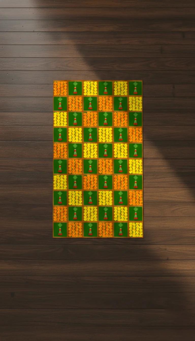 Sri Yagnaa Elegant Vertical Green Backdrop (5x8 Ft) for Spiritual & Event Use