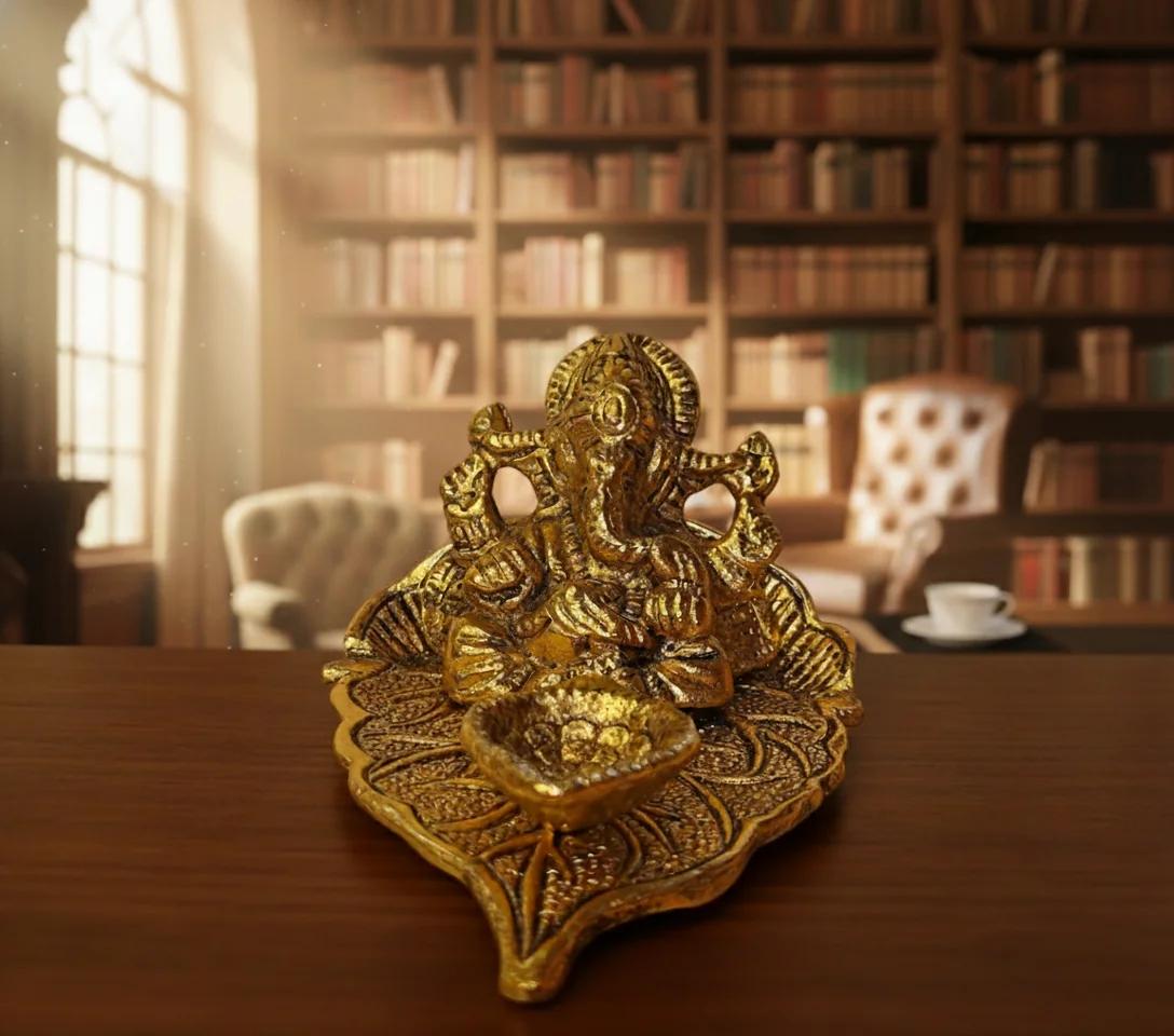 Sri Yagnaa Premium Ganesh Diya for Pooja, Temple & Festival Decor