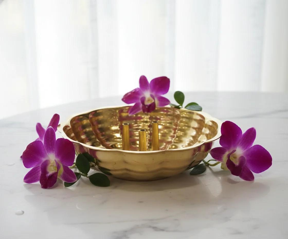 Sri Yagnaa Elegant Agarbathi Bowl for Home Pooja & Temple Ceremonies
