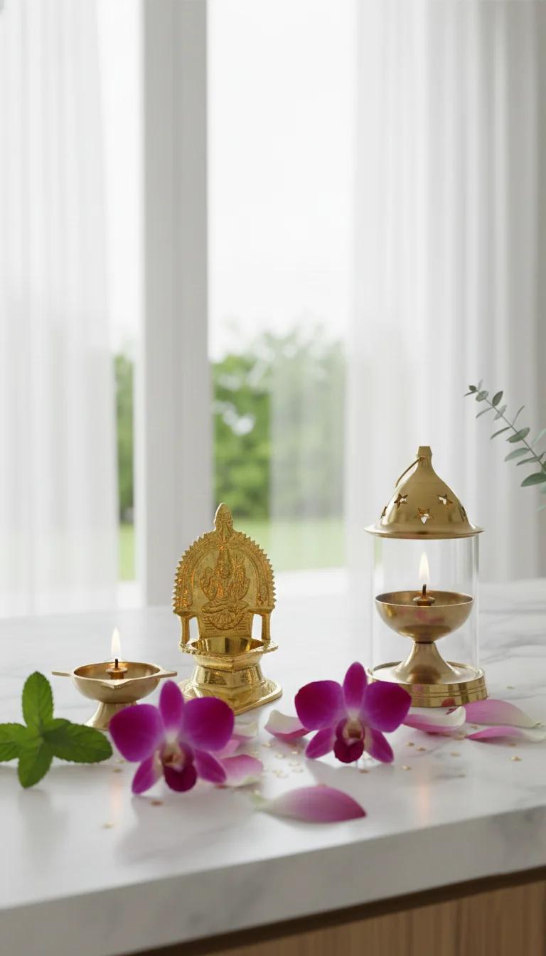 Sri Yagnaa Elegant Kamashi Diya Size 1 for Temple & Festival Pooja