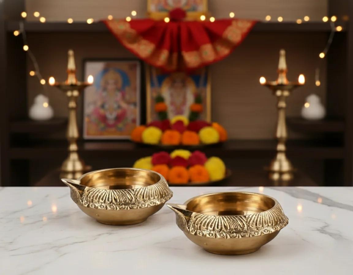 Sri Yagnaa Elegant Kubera Diya for Home Temple & Festival Lighting