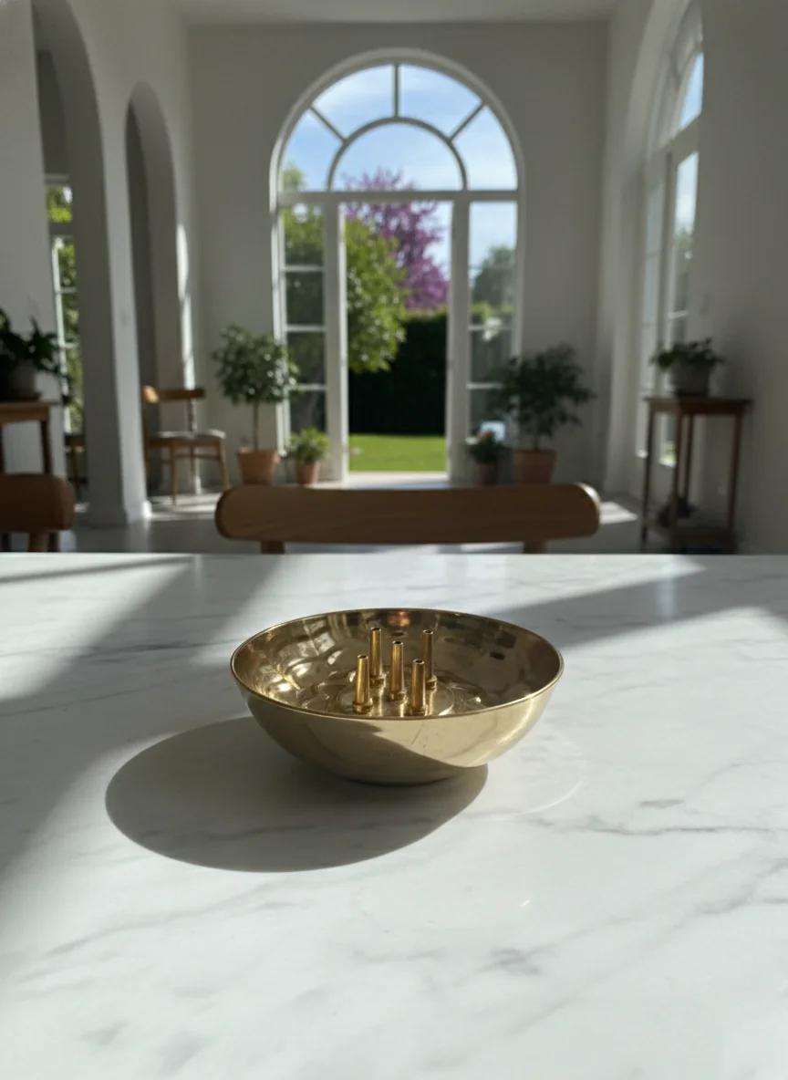 Sri Yagnaa Elegant Brass Agarbathi Plate for Pooja & Home Temple Use