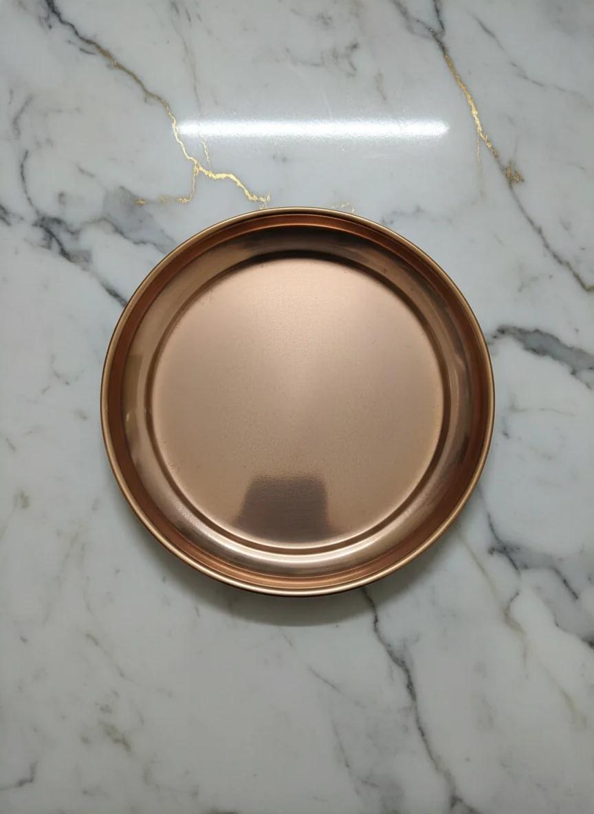 Sri Yagnaa Elegant Brass Plate 8 CM for Temple & Ritual Lighting