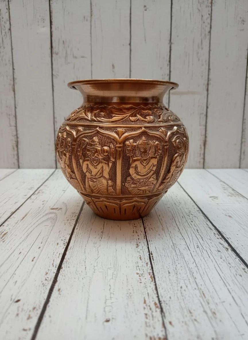 Sri Yagnaa Premium Copper Dhasavathara Kalasam for Spiritual Offerings