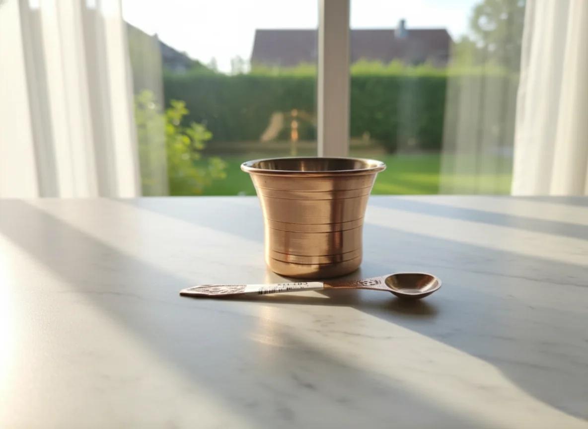 Sri Yagnaa Elegant Copper Panchapathra & Uddandi Set for Pooja & Offerings