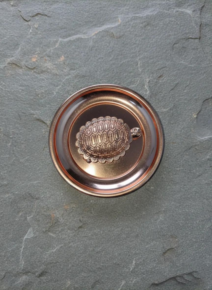 Sri Yagnaa Elegant Copper Plate 12 CM for Pooja & Religious Ceremonies