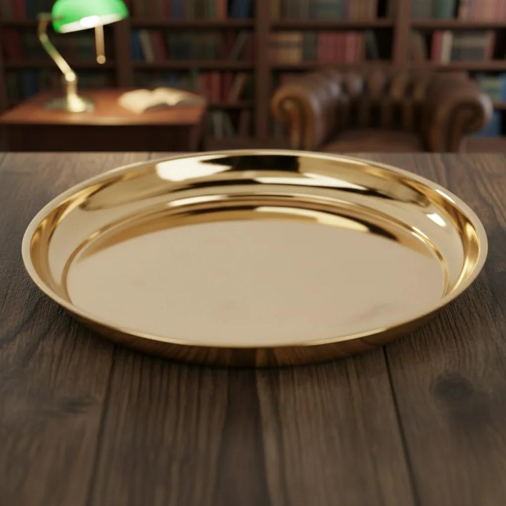 Sri Yagnaa Brass Plate 15 CM for Temple Pooja & Religious Rituals