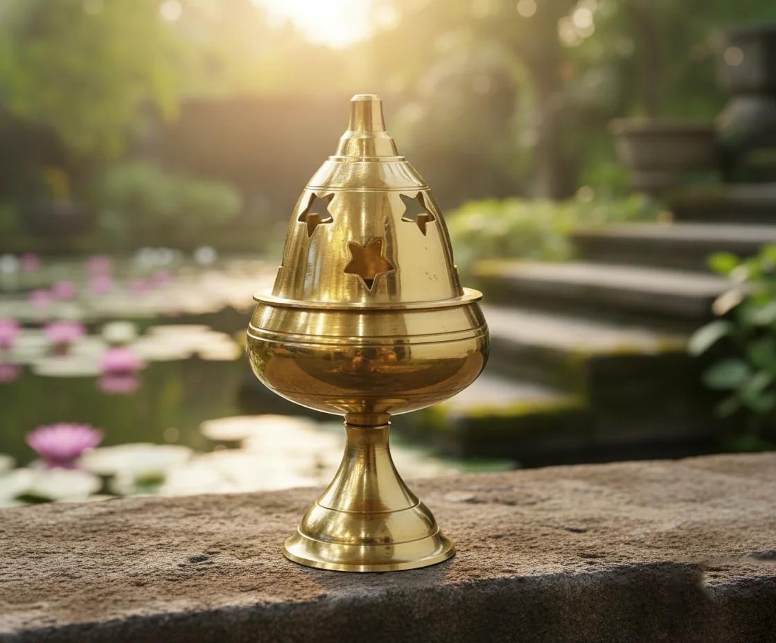 VPH Gift Store Apple Kubera Stand for Spiritual Lighting & Festival Decor