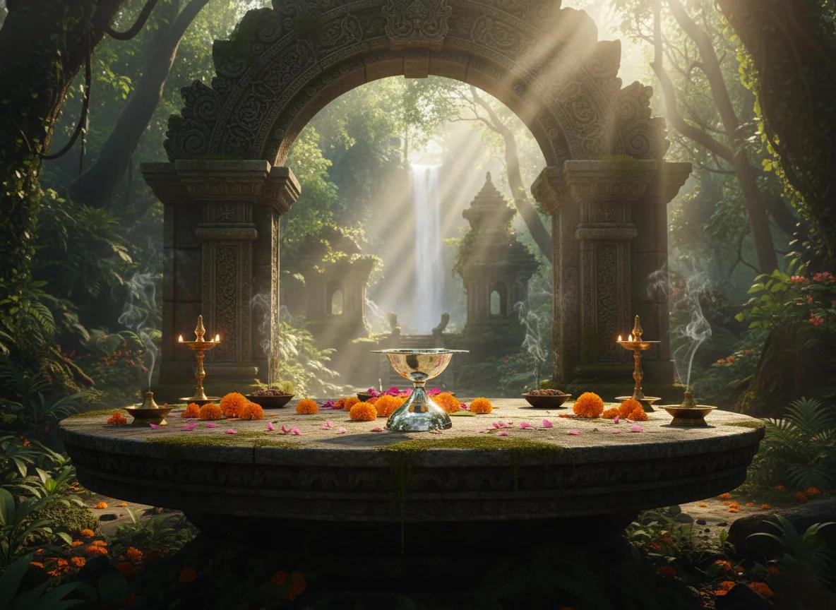 VPH Gift Store Brass 5 Star Diya Size 5 for Religious Ceremonies & Spiritual Lighting